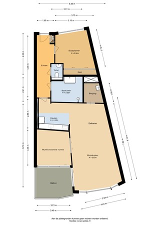 Floorplan - Bikkersweg 58, 3752 WV Bunschoten-Spakenburg
